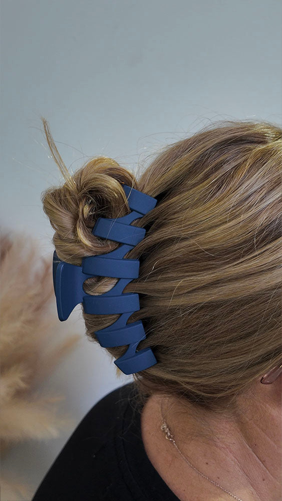 Blue ZigZag Hair Clip - Jumbo