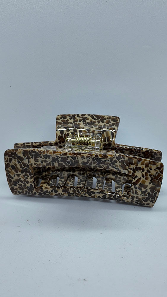 Brown hair claw clip