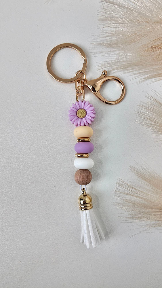 Lilac Flower Keyring