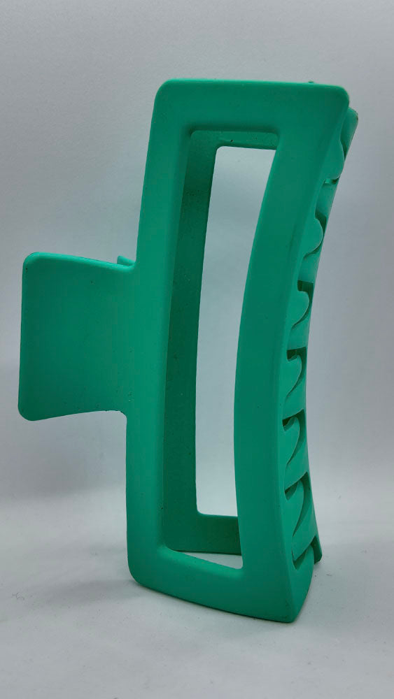 Aqua Square Hair Clip - Jumbo