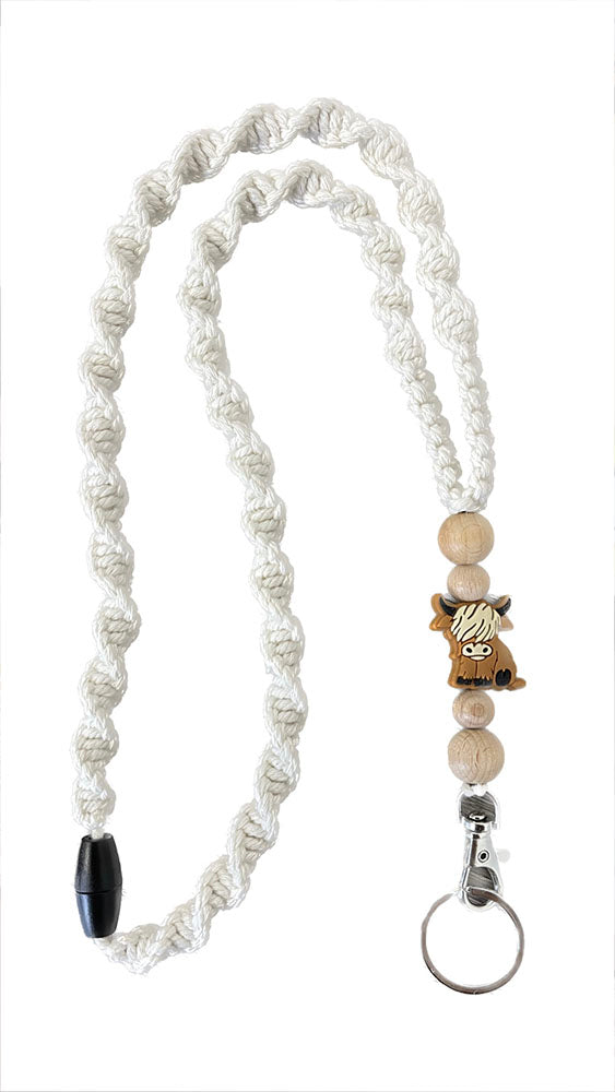 Moo Cow - Macrame Lanyard