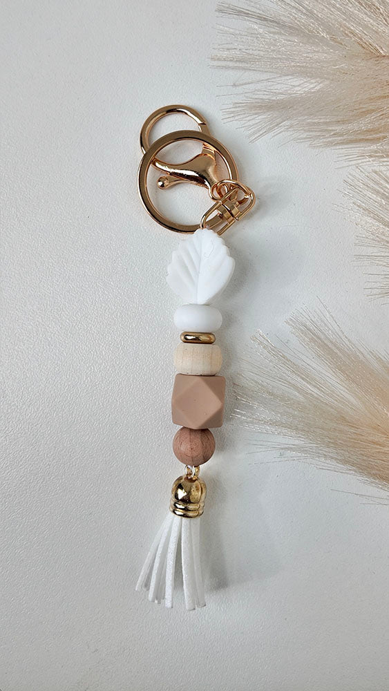 Bone Leaf Keyring