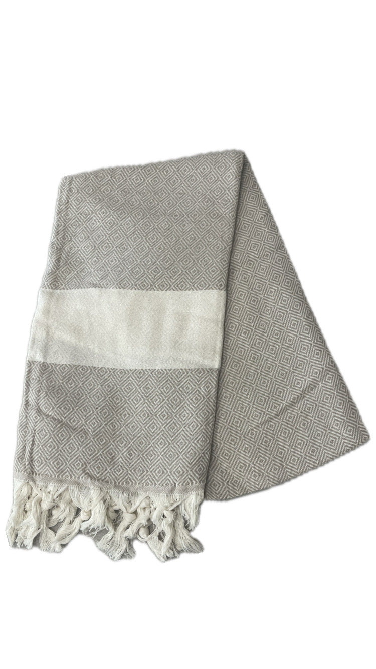 Cream Diamond Beach Towel