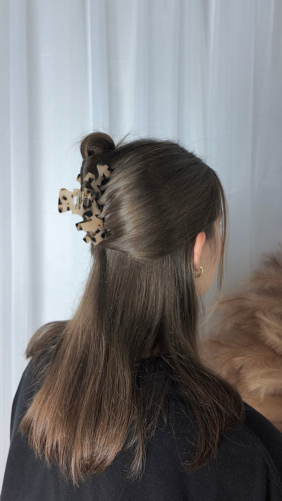 Leopard ZigZag Hair Clip - Regular