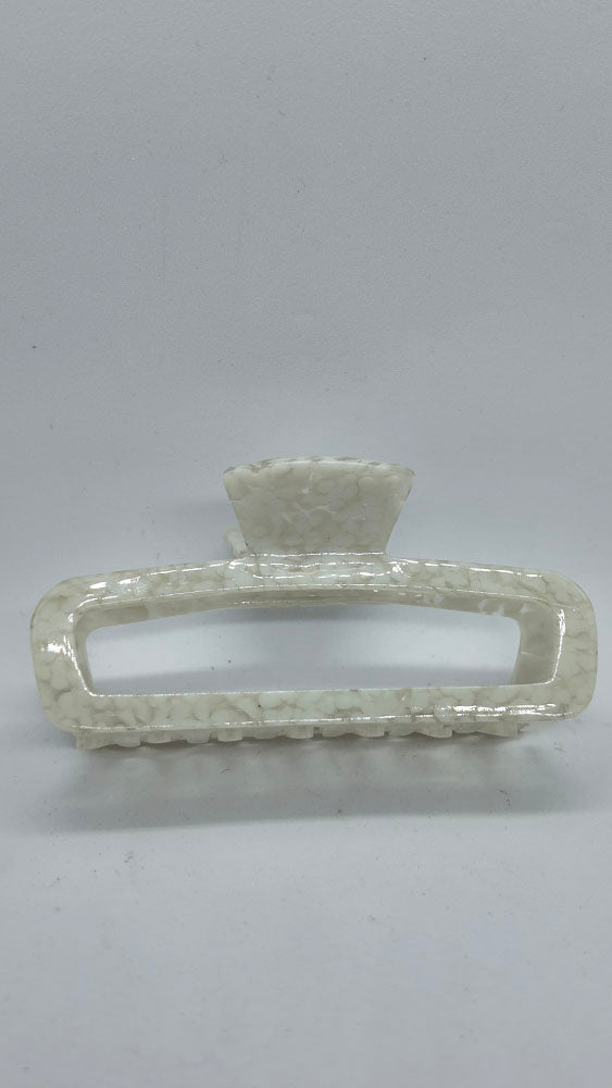 White Hair Claw Clip