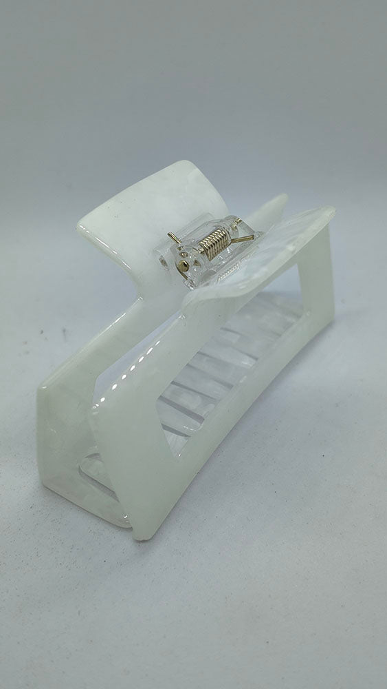 White Hair Claw Clip