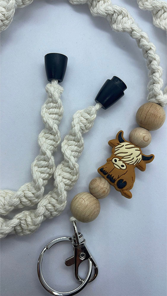 Moo Cow - Macrame Lanyard