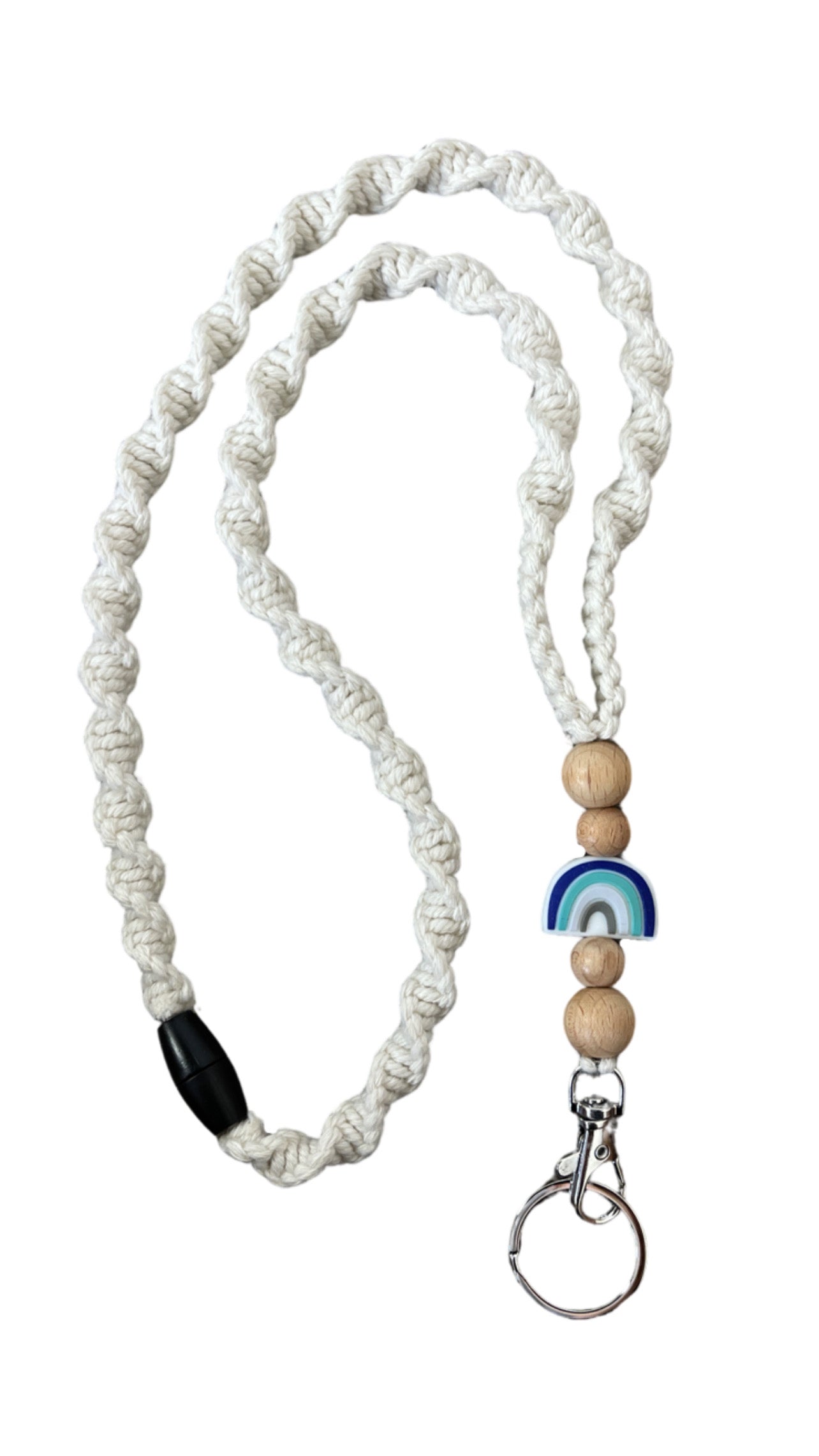 Blue Rainbow - Macrame Lanyard