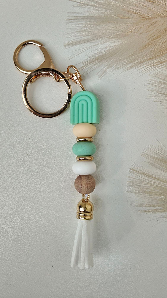Aqua Rainbow Keyring