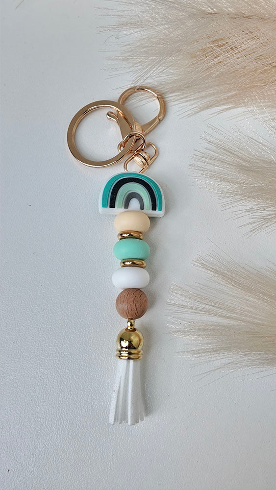 Blue Rainbow Keyring