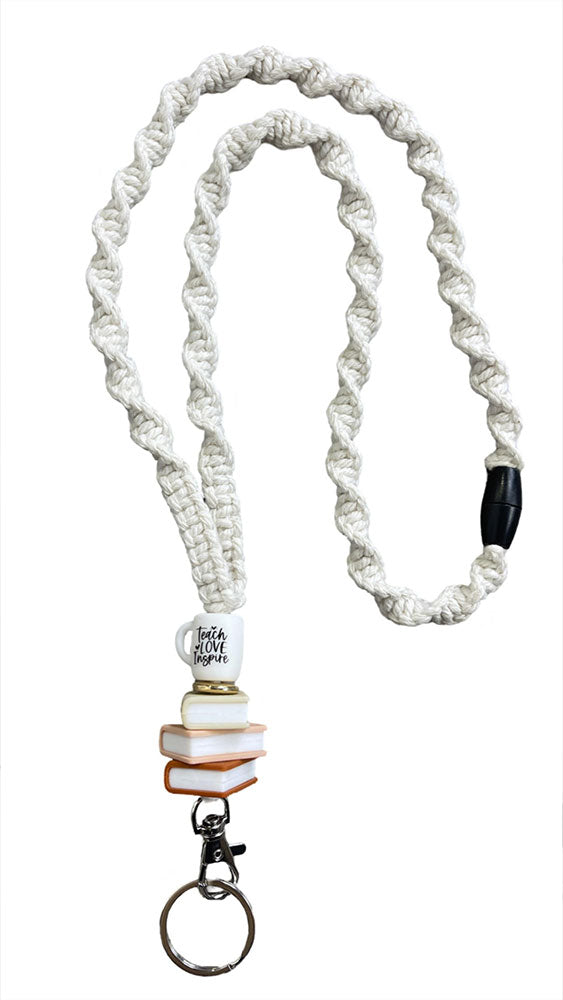 Teach, Love, Inspire Macrame Lanyard
