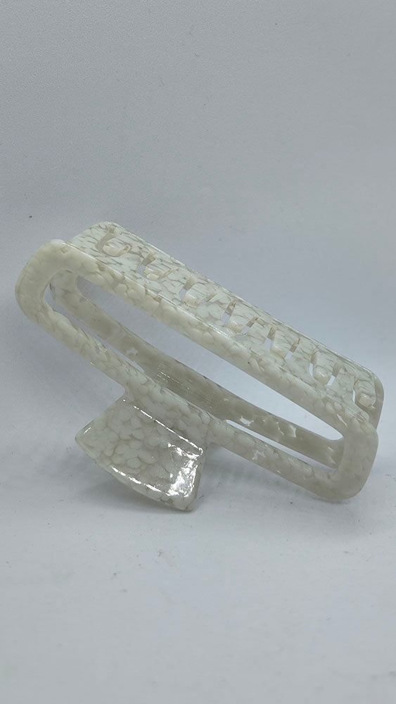 White Hair Claw Clip