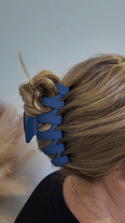 Blue ZigZag Hair Clip - Jumbo