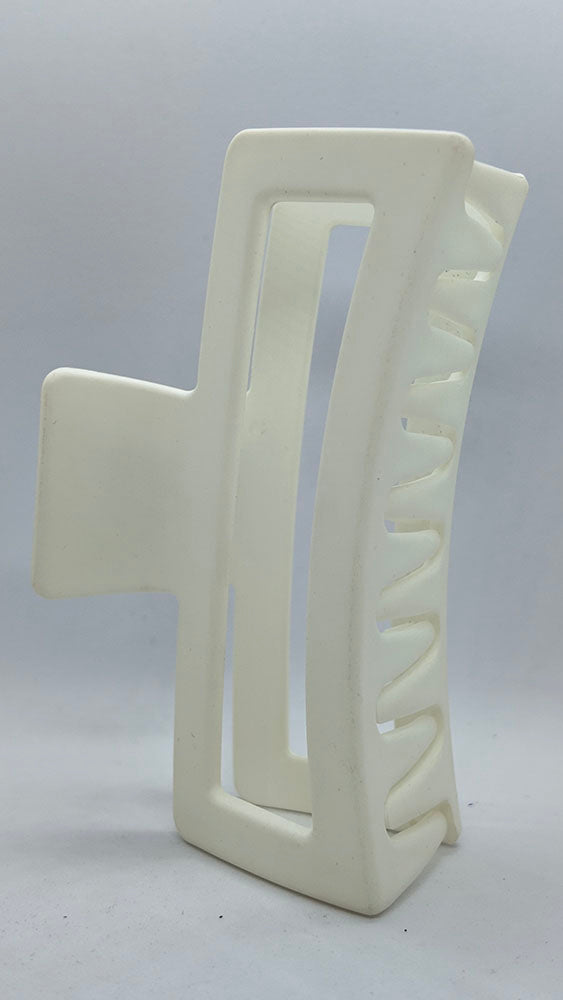 White Hair Claw Clip
