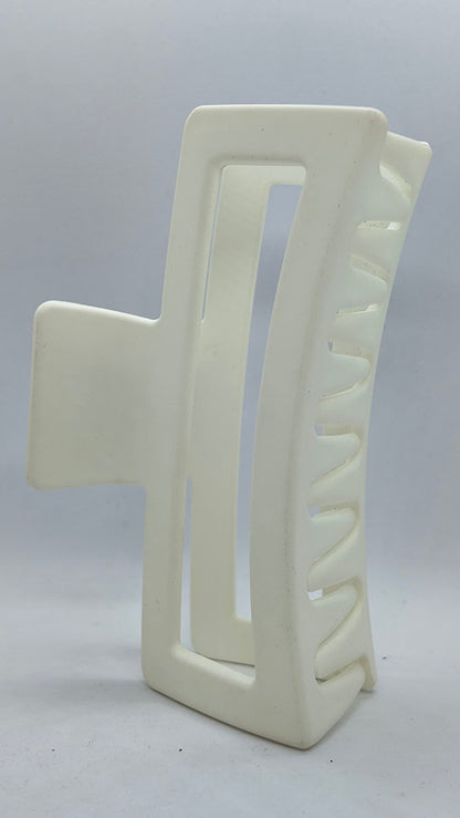 White Hair Claw Clip