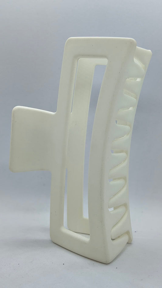 White Hair Claw Clip