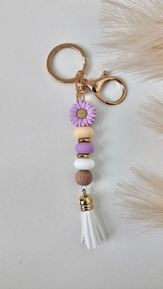 Lilac Flower Keyring