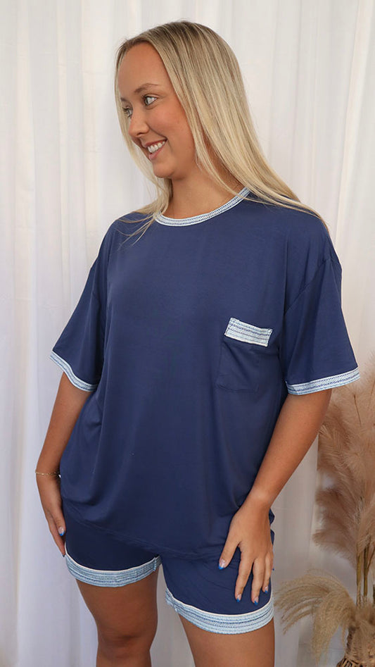 Coastal Blue Pyjamas – Summer (T-Shirt)