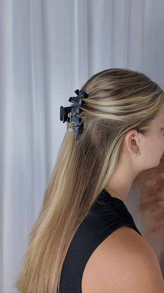 Black ZigZag Hair Clip - Regular