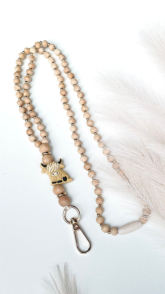 Highland - Beaded Lanyard Brown