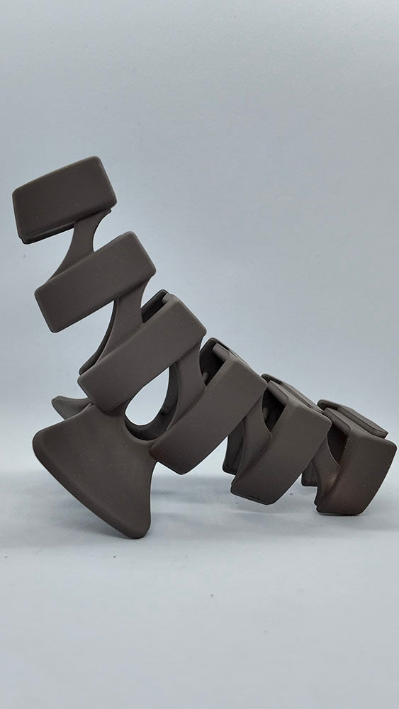 Brown hair claw clip