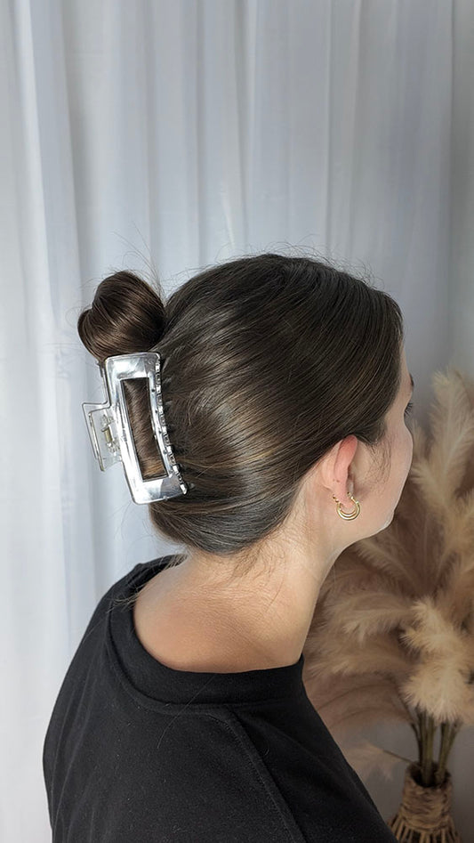 Clear Square Hair Clip - Regular