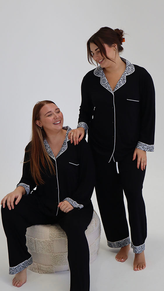 Winter Pyjamas Black Women's