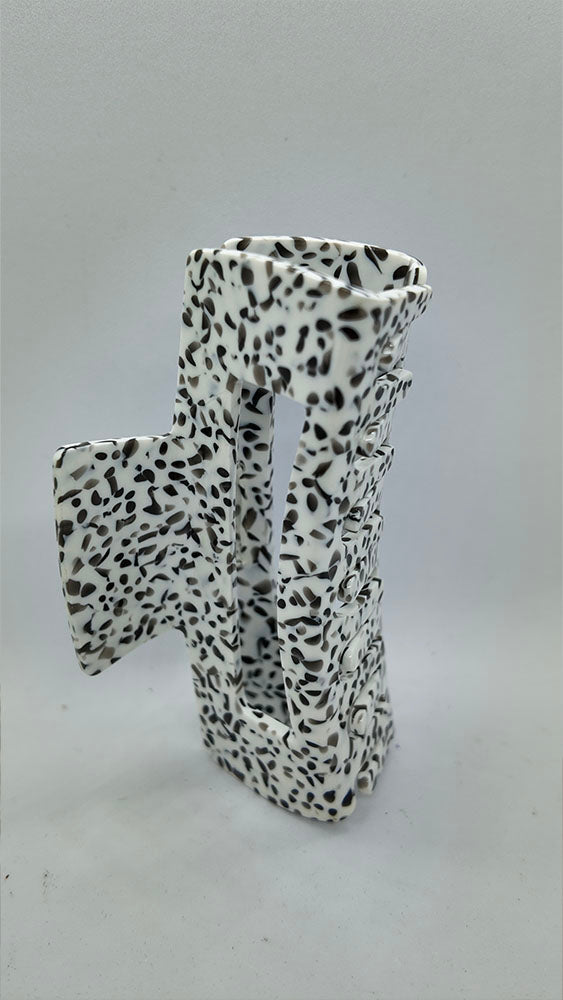 Black and white hair claw clip 