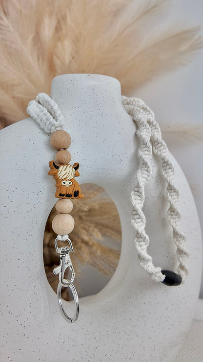 Moo Cow - Macrame Lanyard
