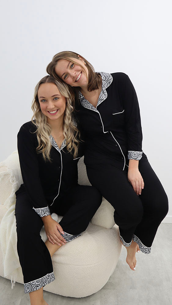 Winter Pyjamas Black Women's