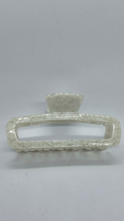 White Hair Claw Clip