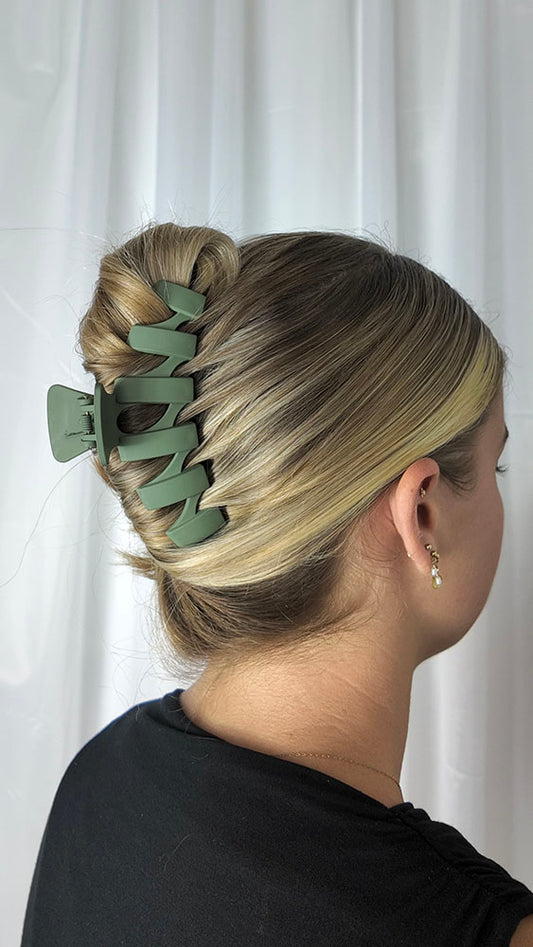Sage ZigZag Hair Clip - Jumbo