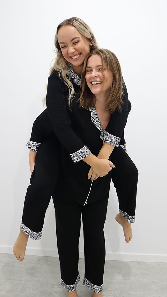 Winter Pyjamas Black Women's