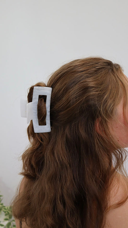 White Hair Claw Clip 