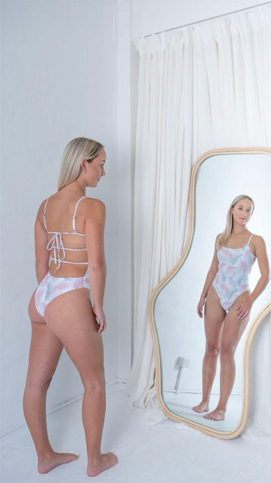 Women's open back one-piece