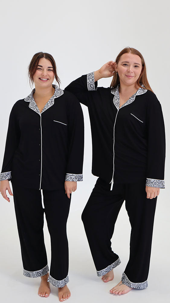 Winter Pyjamas Black Women's