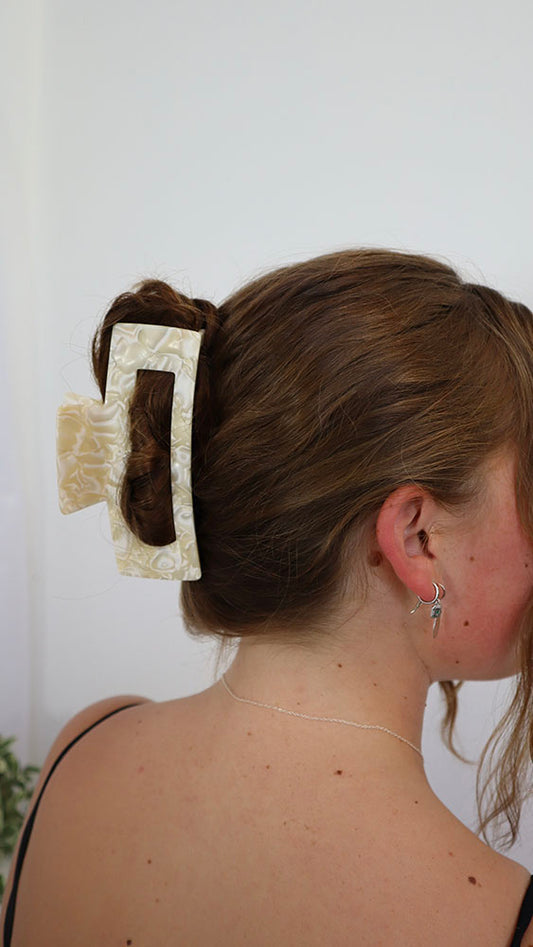 Yellow hair claw clip
