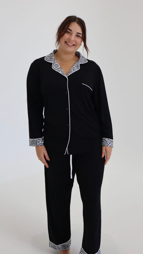 Winter Pyjamas Black Women's