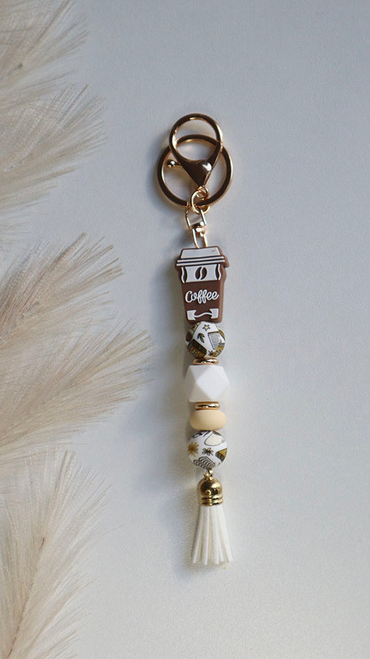 Brown Coffee Keyring