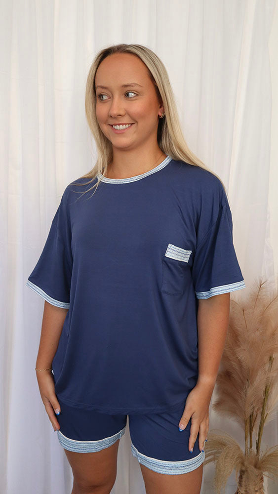 Coastal Blue Pyjamas – Summer (T-Shirt)