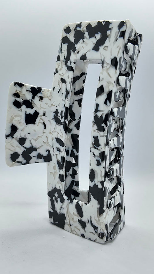 Black and White Hair Claw Clip