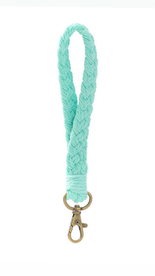 Aqua Wristlet Keyring