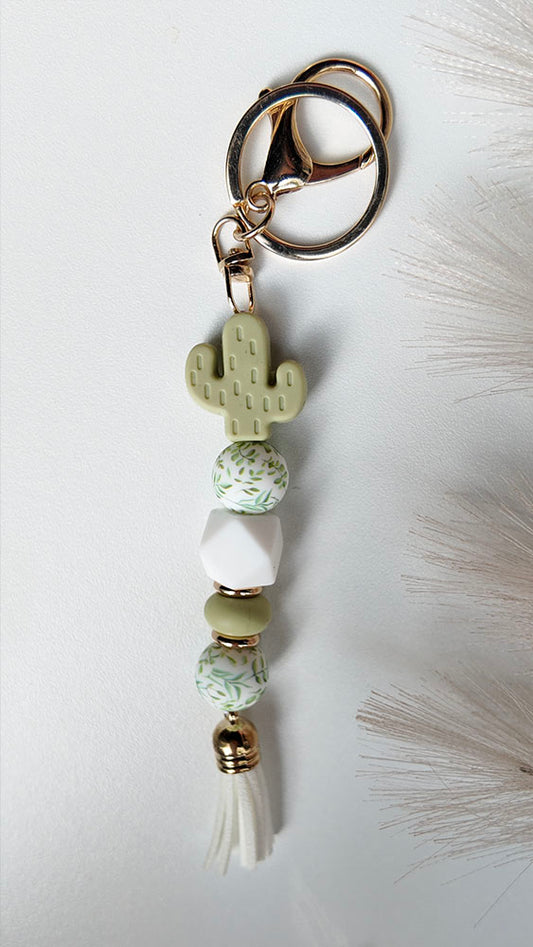 Pattern Cactus Keyring